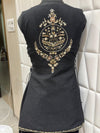 Designer Black Indo Western Palazzo Outfit for Sangeet Night Celebration in Ahmedabad
