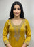 Mustard Gold Tissue Embossed Indo Western Farsi Salwar Suit With Elegant Dupatta in Dubai