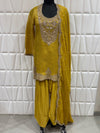 Trendy Mustard Yellow Farsi Salwar Suit For Sangeet Party In Dubai UAE