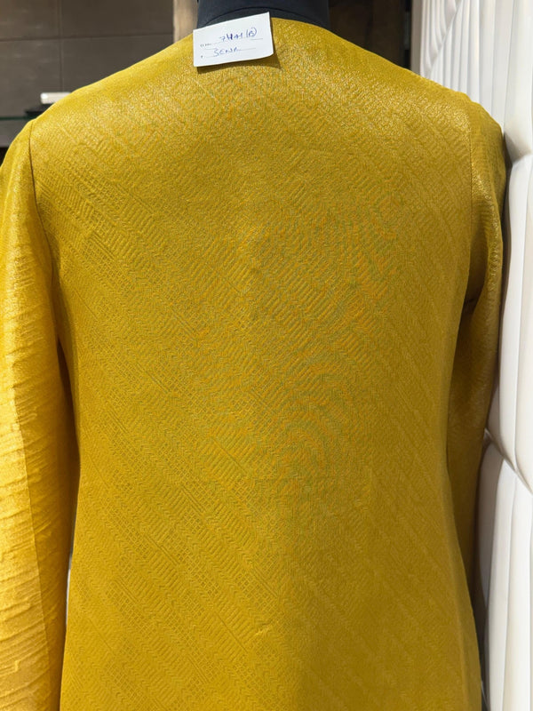 Back View Premium Mustard Yellow Ethnic Suit With Dupatta For Indian Wedding Events in Toronto, Canada