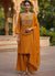 India's Mustard Orange Crush Tissue Farsi Salwar Suit for the Chandigarh Sangeet Event