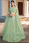 Mint green bridesmaid lehenga for Jaipur wedding parties