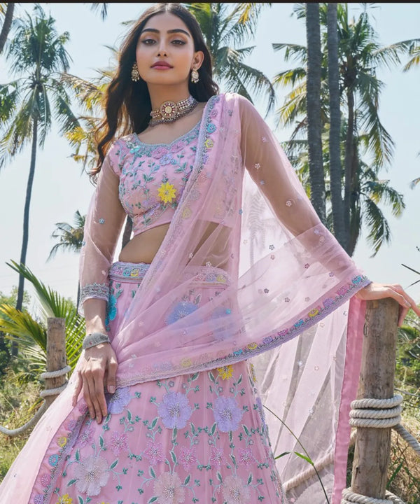 Luxury floral lehenga for Texas Indian weddings