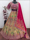 Royal Embroidered Jacquard Engagement Lehenga Choli Online Shop