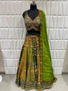 Live Original Multi Color Silk Ghagra Choli For Mehendi Function In Chennai Wedding