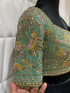 Live Original Designer Mint Green Choli Detail For Luxury Celebration In Dubai