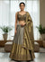 Champagne Gold Tissue Ghagra Choli For Reception Party In Manchester