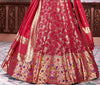 Luxury red lehenga for bride and sister wedding outfit