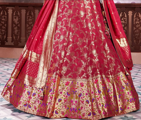 Luxury red lehenga for bride and sister wedding outfit