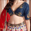 Contemporary Multicolored Silk Lehenga Choli: Customized for the Sangeet Event