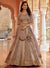 Lavender Banarasi Silk Designer Lehenga featuring a gorgeous 4m flair and matching clutch for wedding wear | BharatPlaza