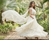 Off White Georgette Flared Lehenga Set – Bridesmaid Party Wear