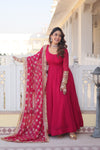 Pink Gown with Heavy Dupatta