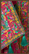 Pink Multicolor Premium HO Designer Saree showcasing detailed sequin pallu for wedding & festive wear | BharatPlaza