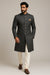 Charcoal Black Terry Rayon Sherwani – Imperial Wedding Wear - Bharat Plaza