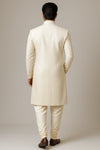 Ivory Terry Rayon Sherwani – Aristocratic Wedding Wear - Bharat Plaza