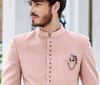Light Pink Velvet Indo Western with Designer Detailing