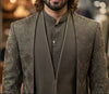 BharatPlaza offers Indo-Western clothing in imported metallic dark gray for weddings and other special events.