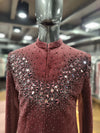 Luxury Cotton Velvet Indo Western Original Live Image Jaipur Reception Elegance