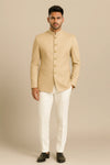 Wedding Designer Wear: Beige High-End Jodhpuri Suit