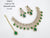 Emerald Green CZ Mehandi Polish Bridal Choker Set
