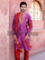SKB3409 Purple Maroon Silk Aari Jaal Kurta
