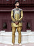 Light Dusty Green Kurta with Designer Peacock Print Nehru Jacket