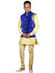 SKB3737NB Cream Kurta Blue Velvet Jacket