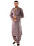 Dusty Purple Linen Partywear Kurta with Beads & Cutdana Work