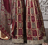 Maroon Gajji Silk Palazzo Suit, Designer Wedding Wear For Women