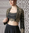 Bollywood-style black Indo-western ethnic wear for women