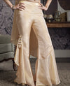 Cream Tissue Silk Palazzo Suit – Designer Party Wear with Aabla Work