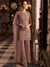 Full view of Cafe Rose embroidered net palazzo suit with matching dupatta