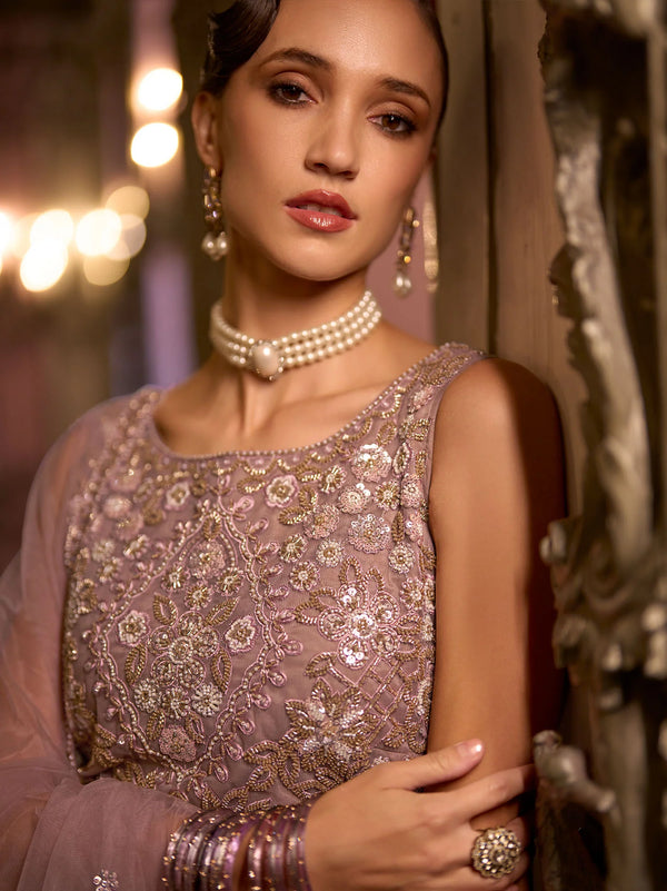 Close-up of floral and sequin embroidery on the Cafe Rose sleeveless kurta