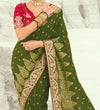 Indian Designer Green Saree for Copenhagen Fashion Events
