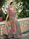 Designer colorful saree for women lightweight ethnic outfit