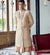 Peach Lakhnavi Sherwani with beads embroidery work front view