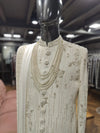 Handcrafted Traditional Ivory Silk Wedding Sherwani - Royal Groom Collection