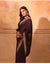Bollywood Wine Faux Georgette Sequins Saree with Designer Blouse