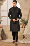 Glittering partywear 3 pc long coat suit1414