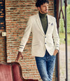 Stylish White Blazer Trendy Party Wear