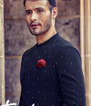 Black Suede Jodhpuri Suit Side Grooms Brother