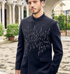 Elegant Black Jodhpuri Coat with Crystal Embroidery