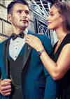 Royal blue men’s wedding tuxedo suit