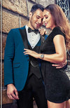 Stylish blue 3 piece party suit