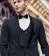 Black tuxedo suit Crystal work shoulder