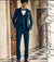Teal Blue Trouser Suit with Designer Blazer for Cocktail & Reception