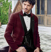 Romantic maroon trouser suit for groom wedding wear
