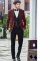 Men maroon wedding reception wear