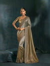 Premium Grey Wedding Saree with Mirror Cutdana Work Singapore Event